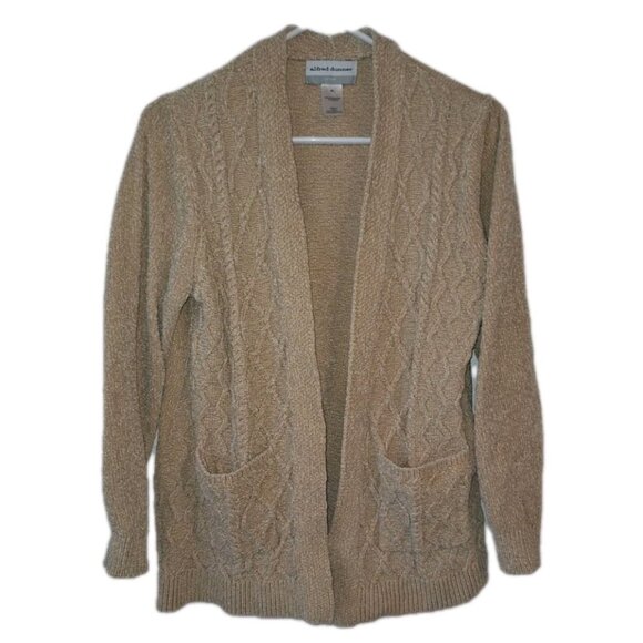 Alfred Dunner Women’s Petite Large Tan Long Sleeve Wrap Sweater - Picture 1 of 5